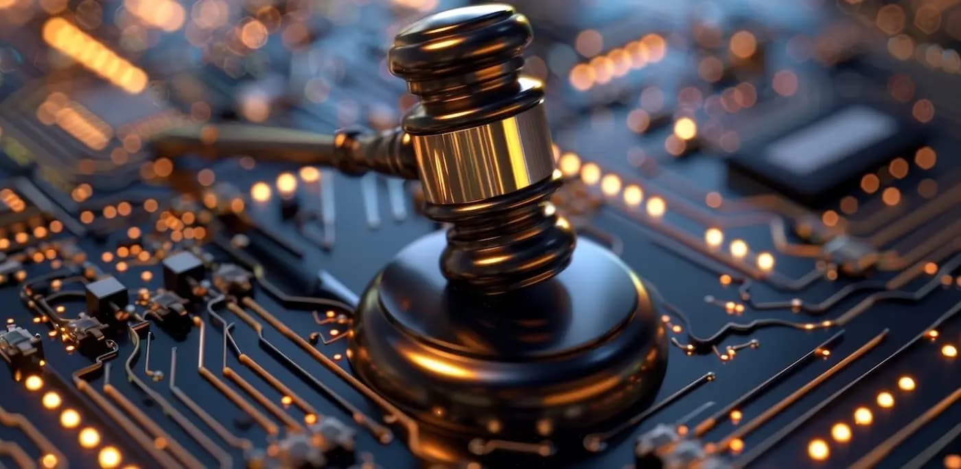 Gavel depicting AI governance