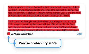 Precise Probability Score