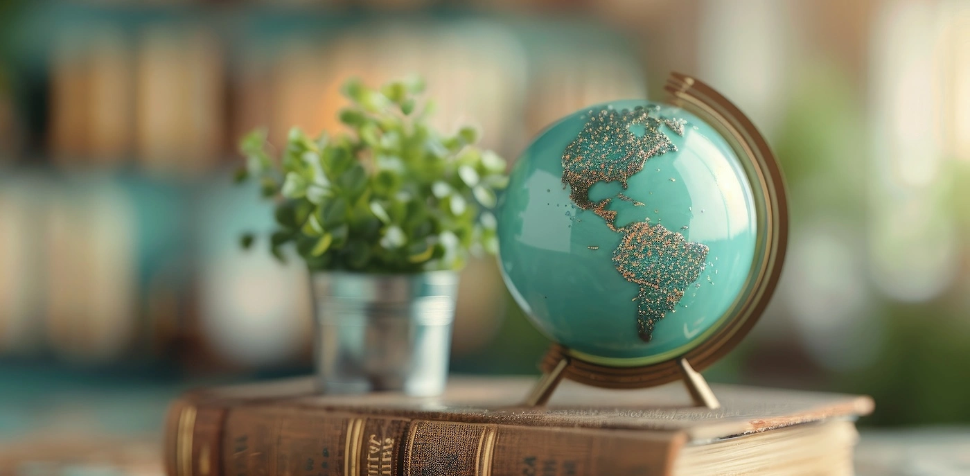 Globe sur un livre