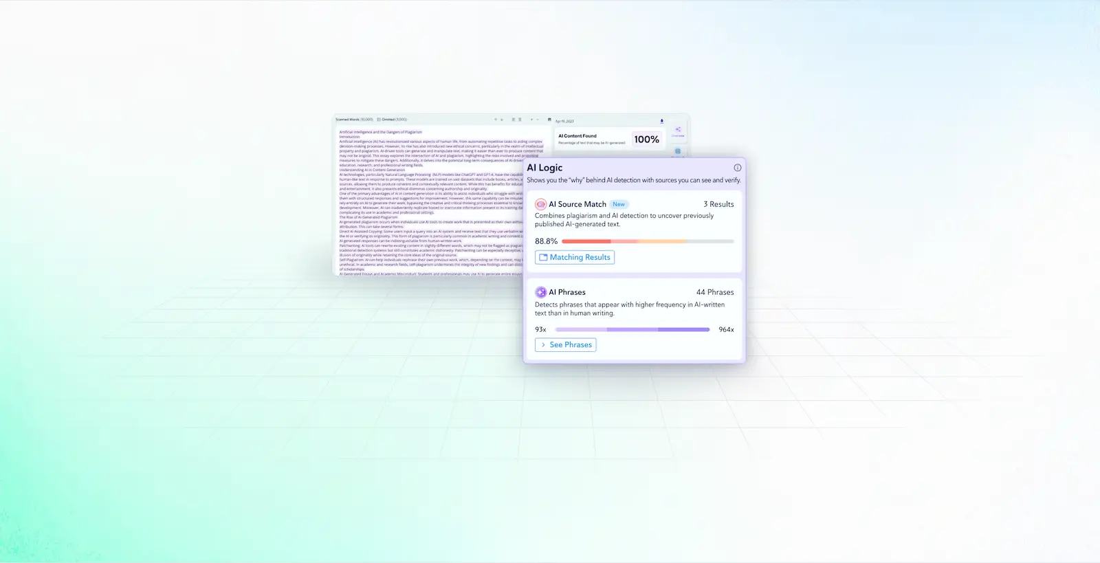 AI Logic for LMS | Transparent AI Detection for Educators | Copyleaks